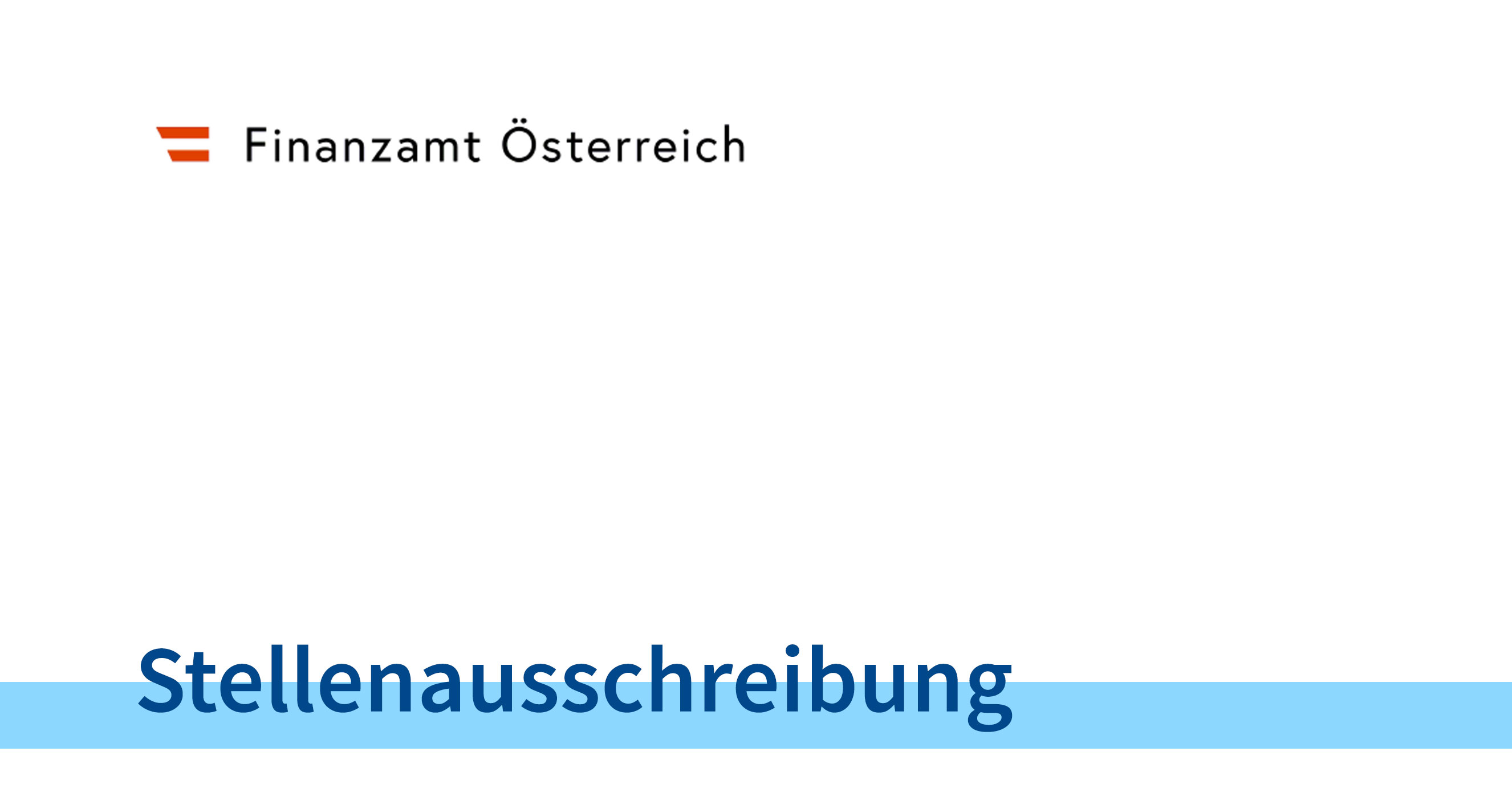 Logo Finanzamt Österreich - Stellenausschreibung