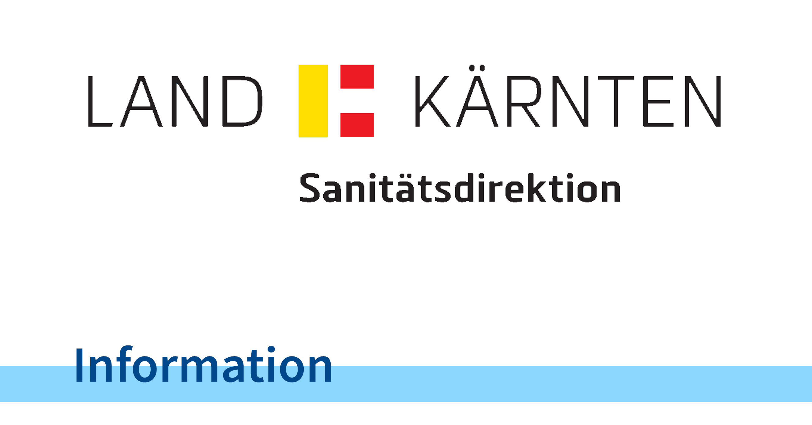 Logo Land Kärnten - Sanitätsdirektion - Information