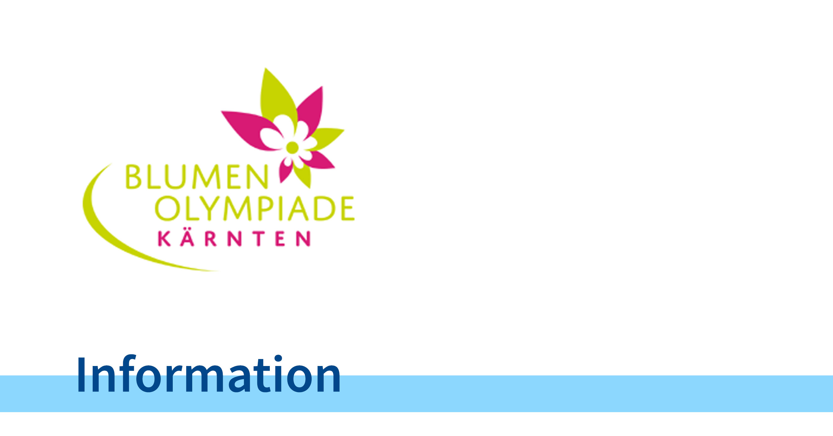 Logo Blumenolympiade - Information