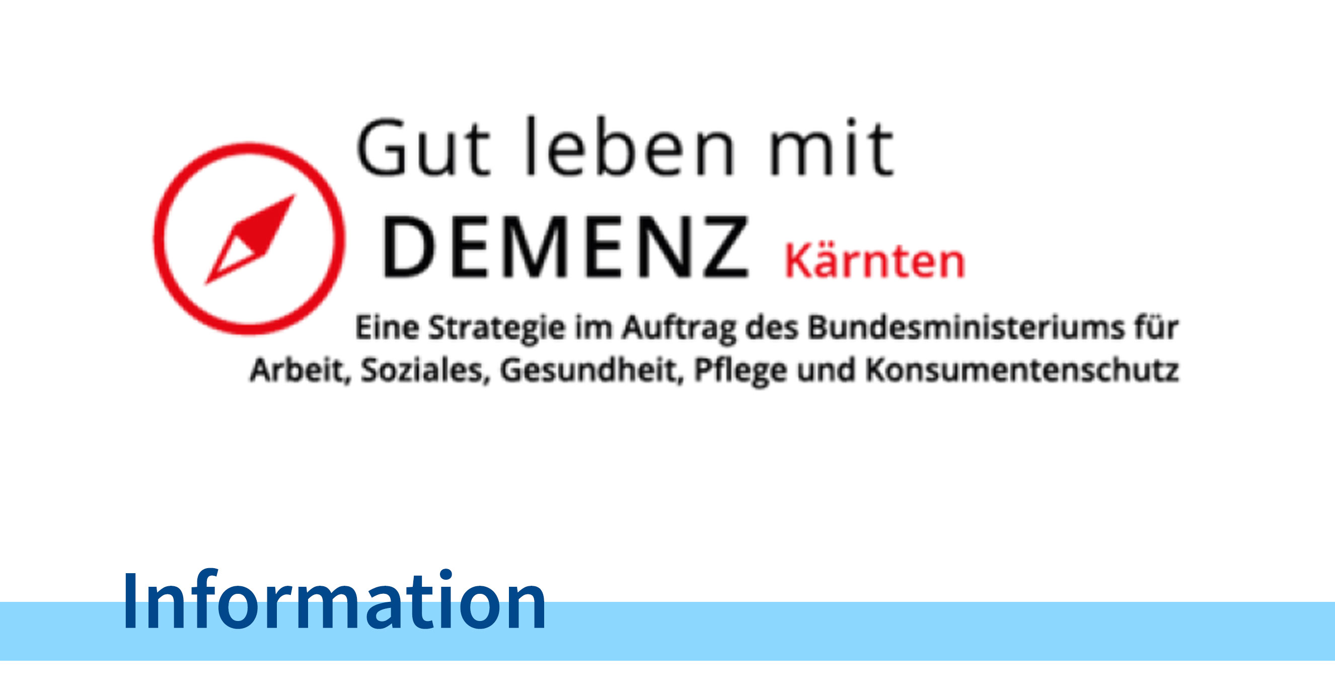 Logo Gut leben mit Demenz Kärnten - Information