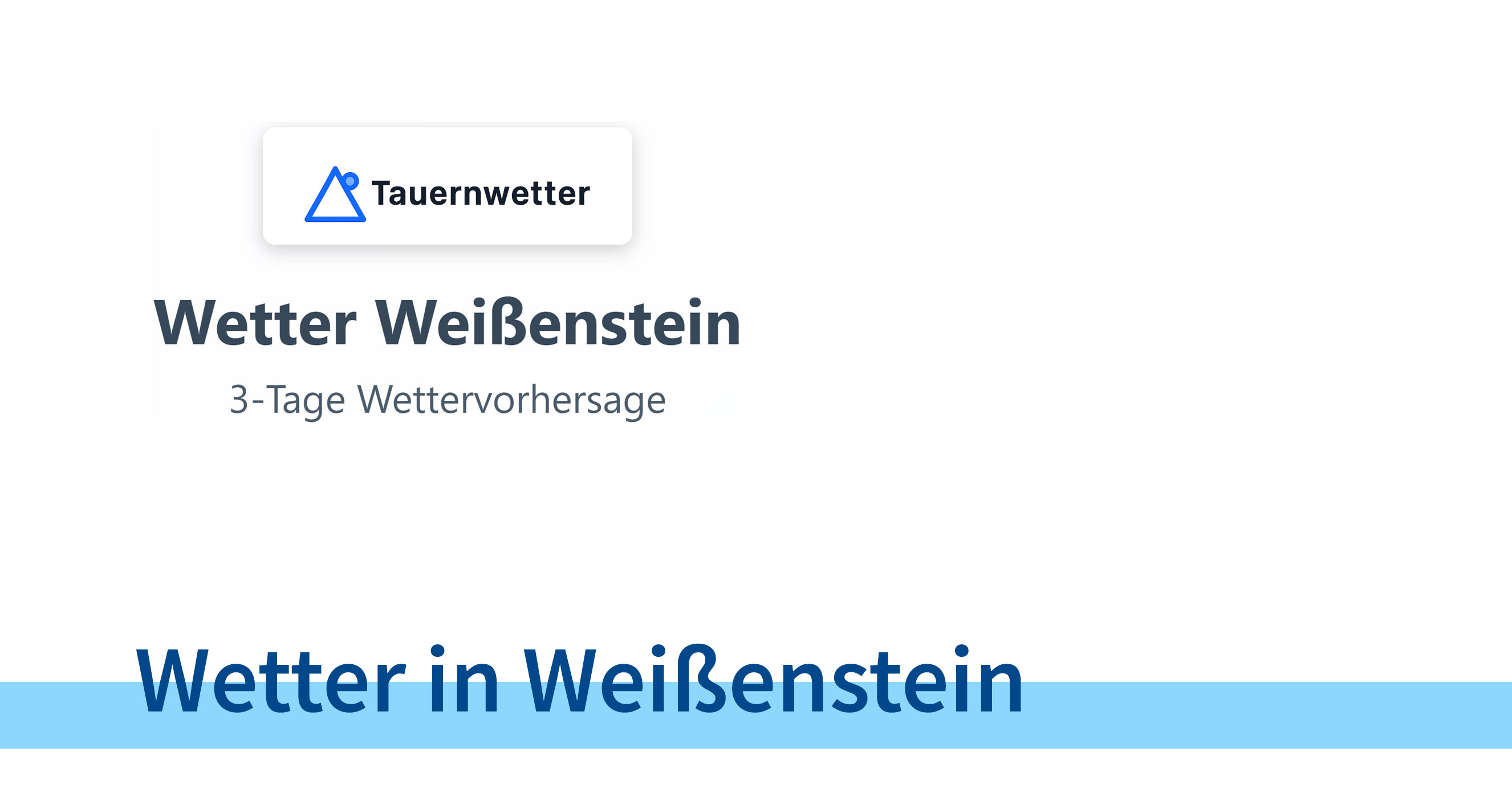 Wetter in Weißenstein