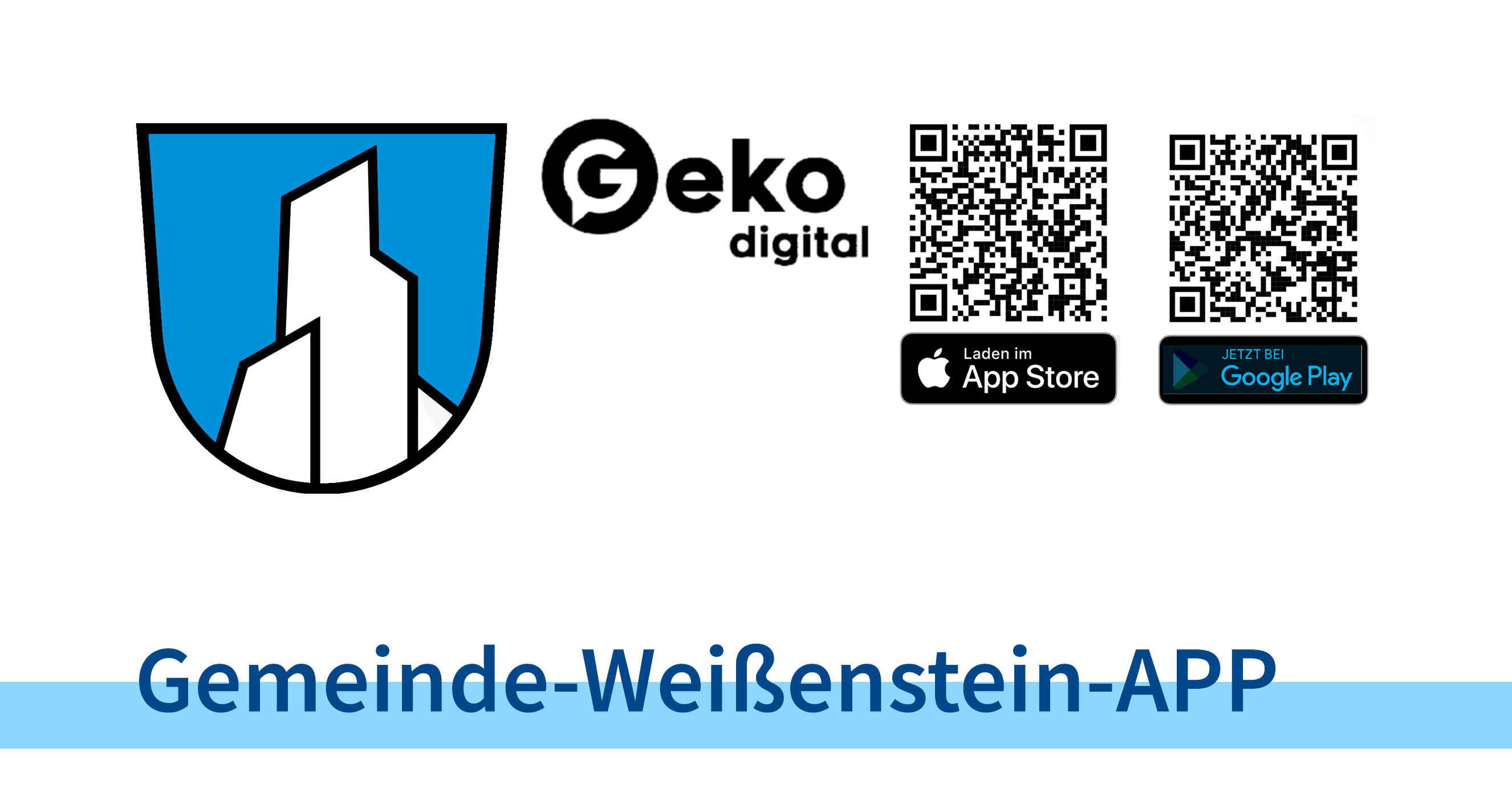 Wappen Weißenstein + Geko digital - QR-Codes - APP